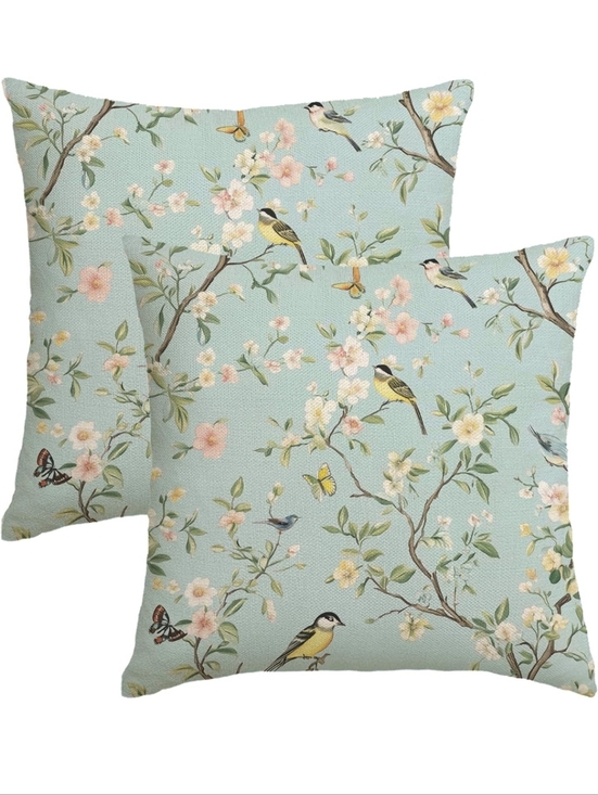 Other - NEW! Set Of Bird Chinoiserie Throw Pillow Covers
